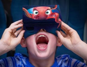 Child viewing VR device